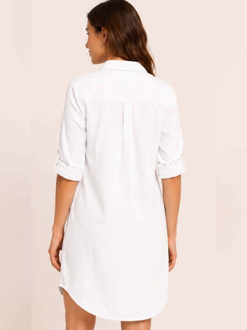 Cotton Collection White Shirt Dress - Picture 3 of 7